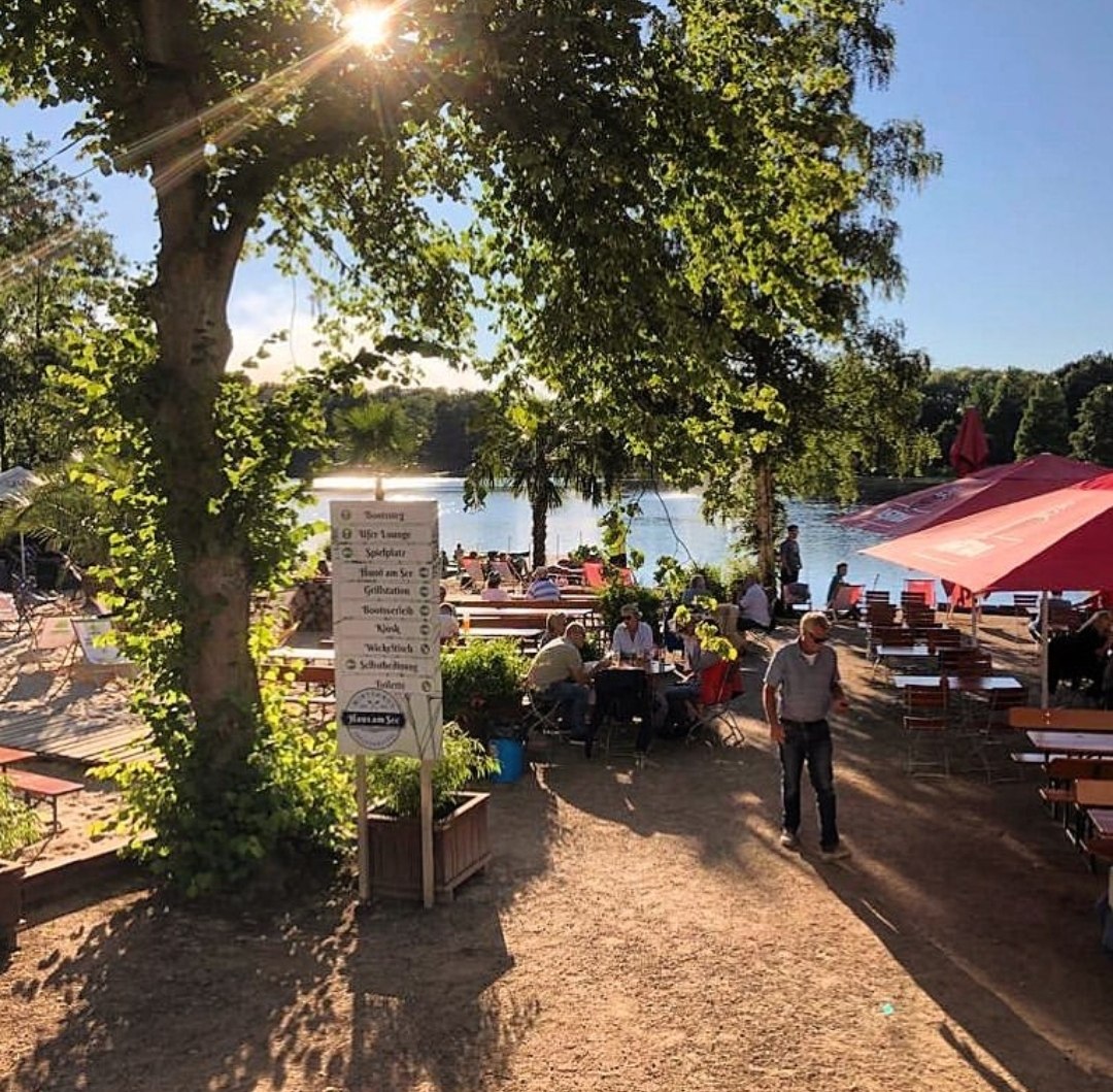 Biergarten Sonnenuntergang